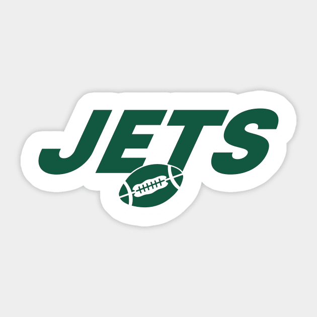 NY JETS football in green Sticker by Sleepless in NY